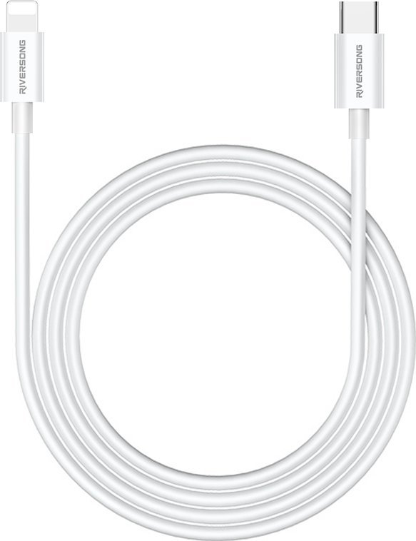 Kabel USB Savio Riversong Kabel Lotus 08 Usb-C - Lightning 1,0M 3A Jasny Szary Cl76