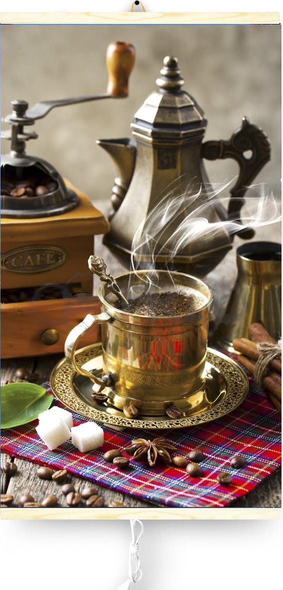 Grzejnik Trio Grzejnik na podczerwień - giętki panel grzewczy 430W TRIO wzór 5 kawa, wymiary 100x57cm z regulatorem