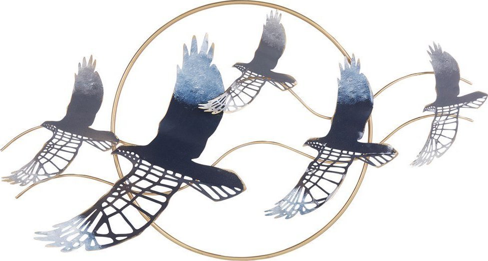Beliani Dekoracja ścienna ptaki wielokolorowa TELLURIUM