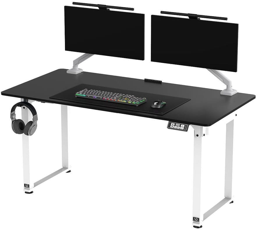 Biurko, elektycznie regulowany, 160X75 cm, 72-118 cm, UPLIFT, z podk�adk� pod mysz XXL, ULTRADESK