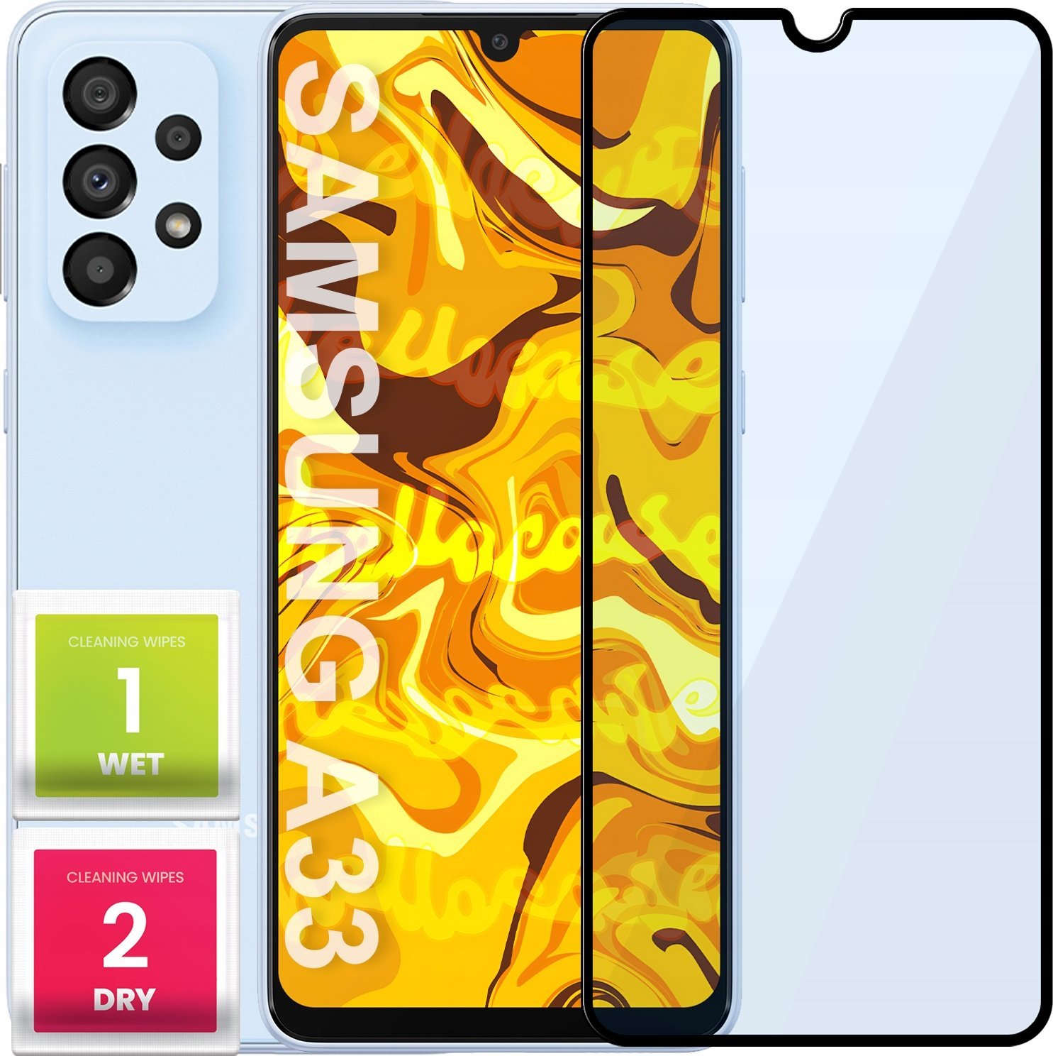 Hello Case SZKŁO HARTOWANE DO SAMSUNG GALAXY A33 5G PEŁNE NA CAŁY EKRAN SZKIEŁKO 5D 9H