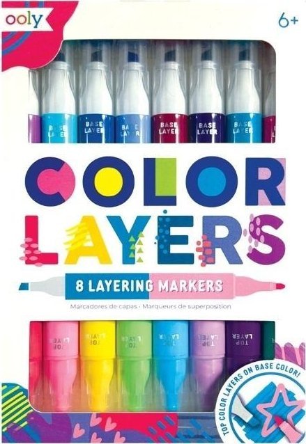 Flamastry dwustronne Color Layers 8szt