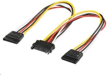 PremiumCord SATA 15-pin - SATA 15-pin x2, 0.16m, Wielokolorowy (kfsa-11)