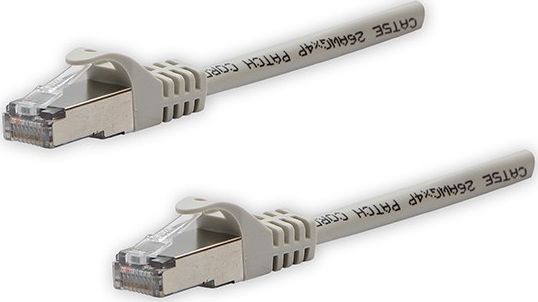 FTP patchcord, Cat.5e, RJ45 M-2m, chroniony, szary, czysta miedź economy