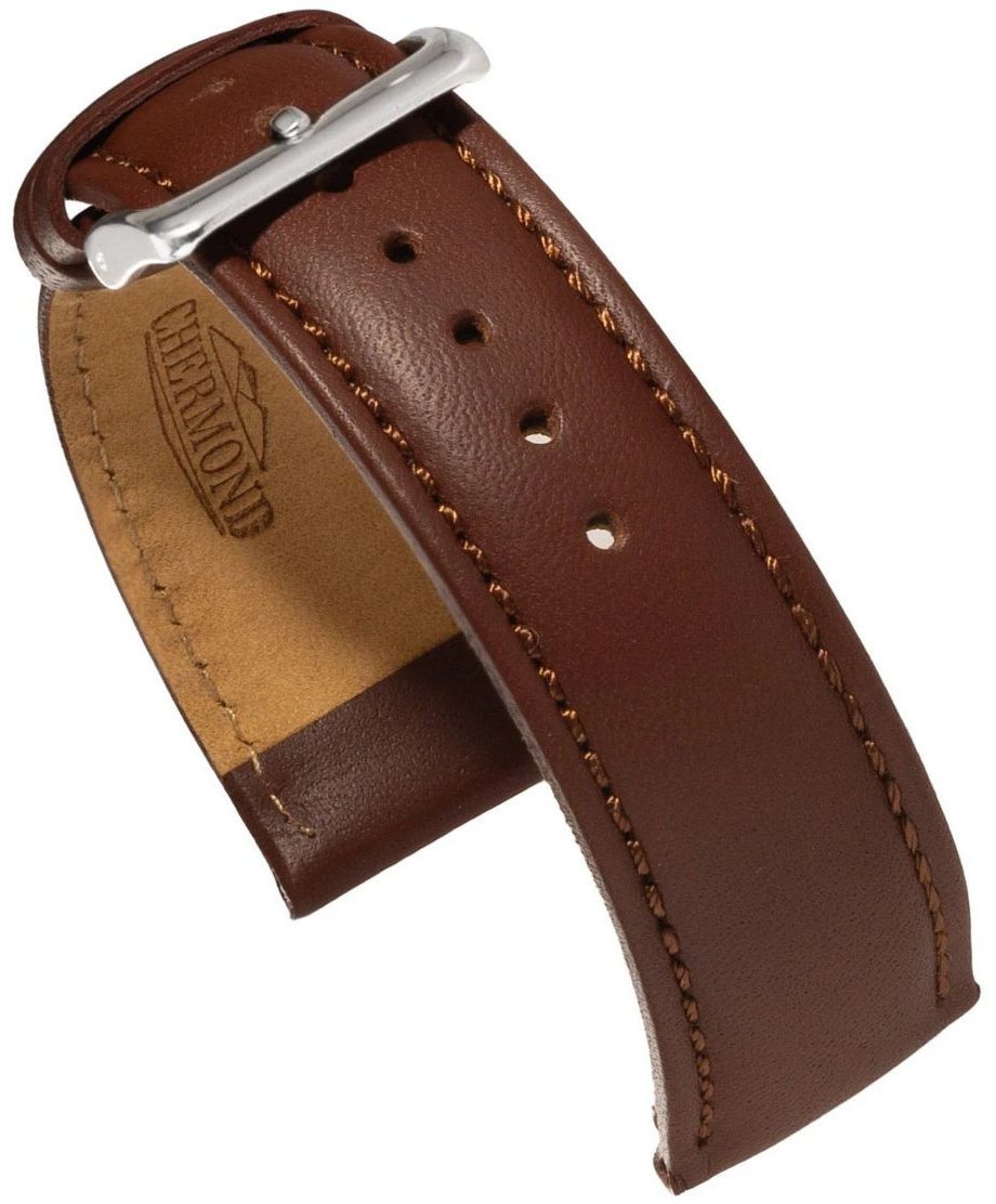 Skórzany pasek do zegarka 220mm Chermond A255.18 ciemnobrązowy .