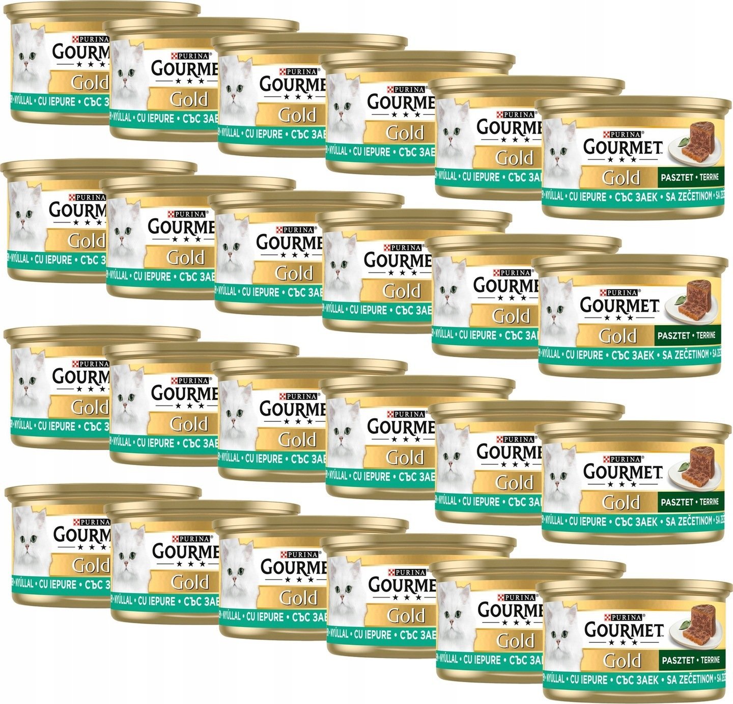 Purina Purina Gourmet Gold Mokra karma dla kotów Pasztet z kawałkami królika 85 g x 24 sztuk