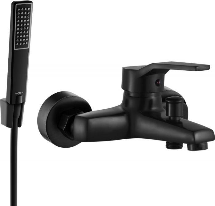 Mexen Mexen Caro R72 bateria wannowa z zestawem prysznicowym, czarna - 74663R72-70