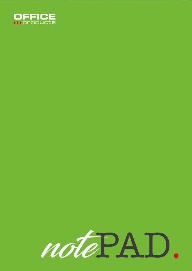 PBS Connect Blok biurowy OFFICE PRODUCTS, A5, w kratkę, 50 kart., 60gsm, zielony p10 cena za 1 szt