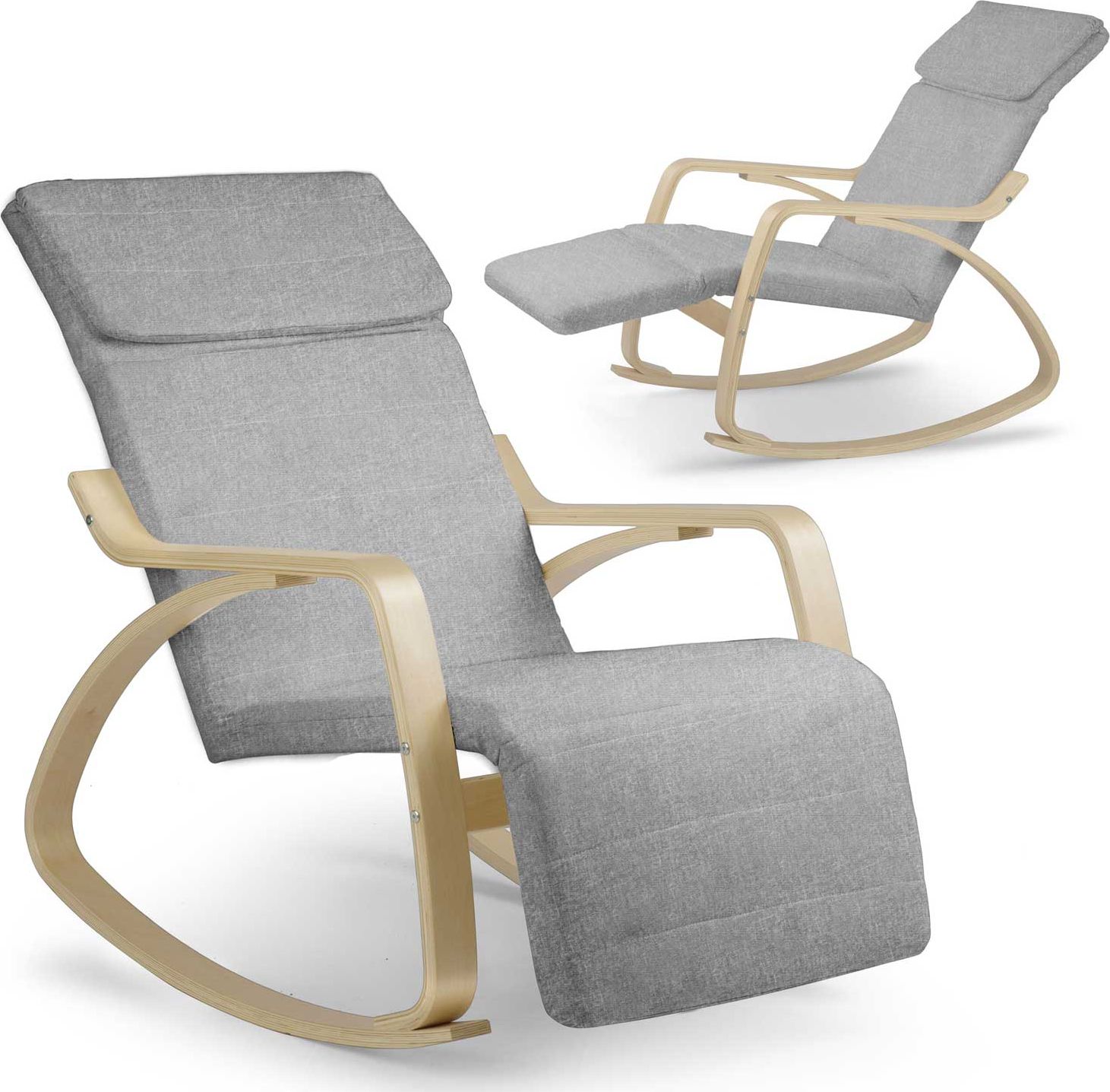 Sofotel Fotel wypoczynkowy bujany Suzi - jasnoszary