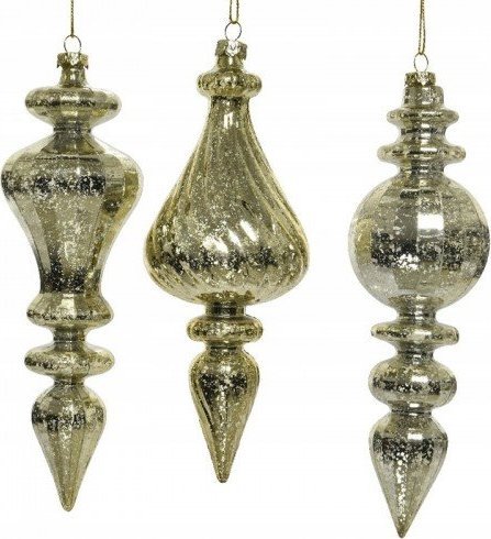 Kaemingk Zawieszka choinkowa brokatowa sopel 20 cm