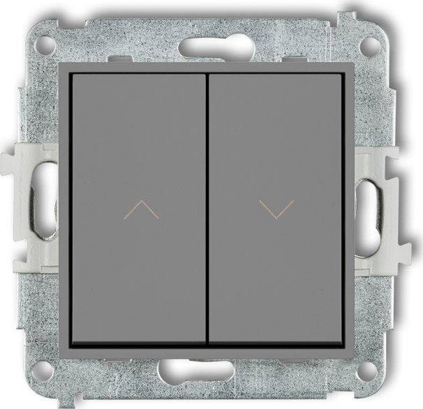 Karlik Mini Przycisk żaluzjowy szary mat (27MWP-8)