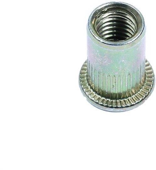 OPEN FLAT HEAD BLND RVT NUT M8 1.25X19.5