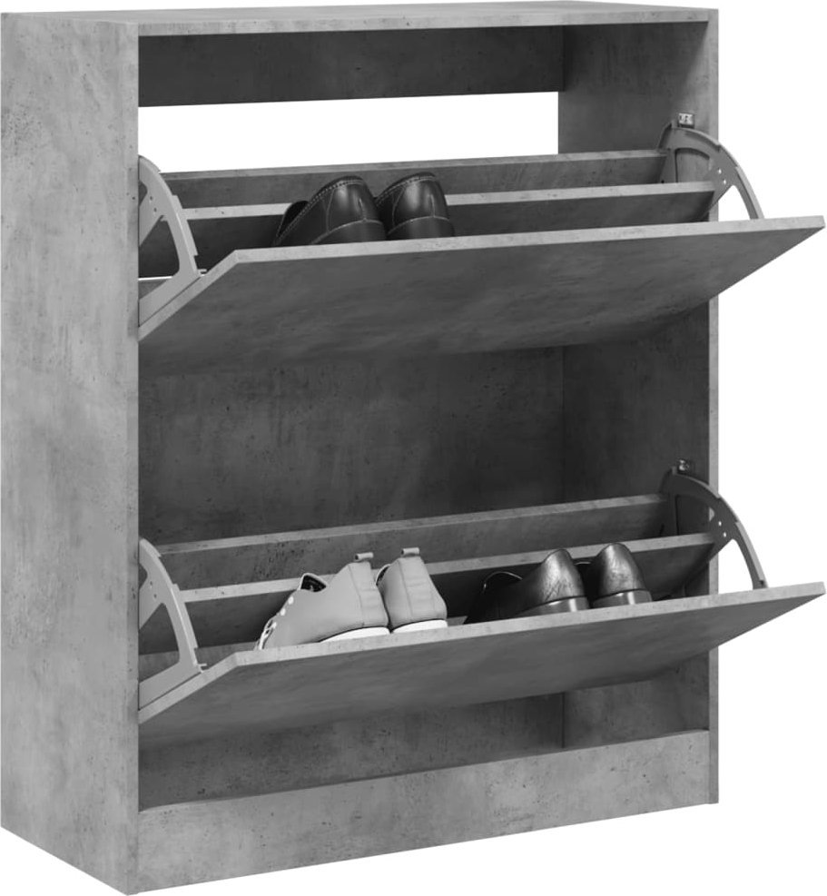 vidaXL Szafka na buty, szarość betonu, 80x34x96,5 cm