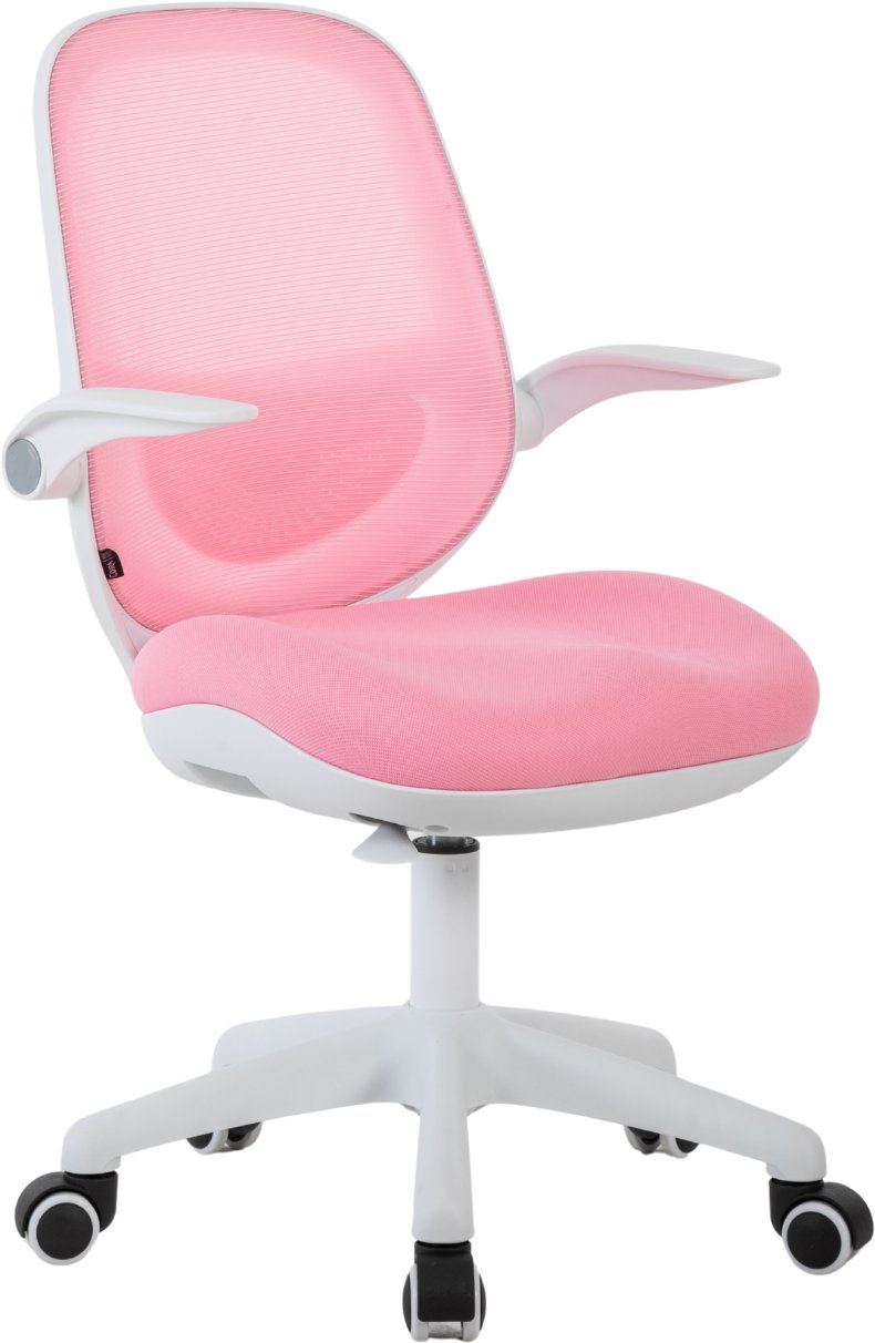 Krzesło biurowe AQ King Junior Biało-różowe