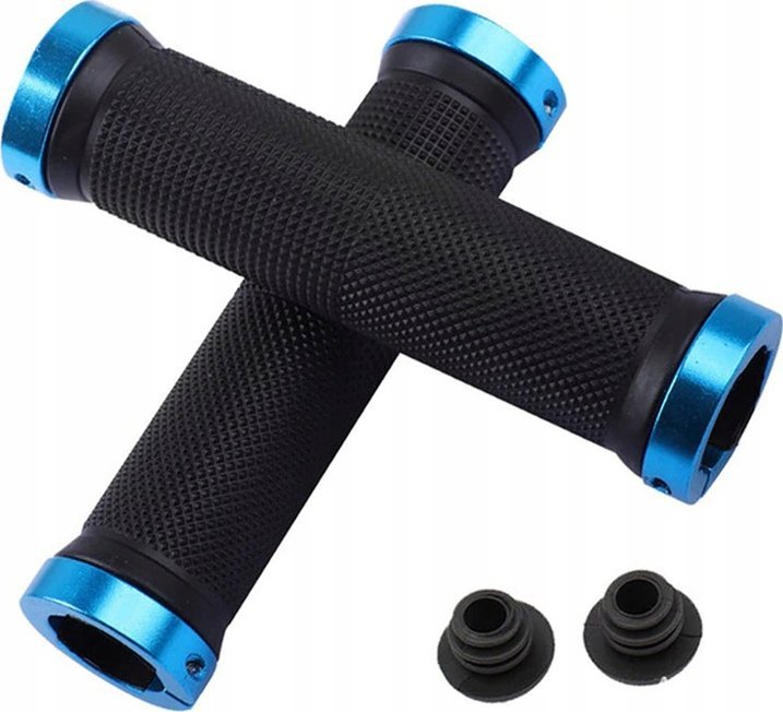 Korbi SKRĘCANE CHWYTY KIEROWNICY RĄCZKI GRIPY ROWEROWE ANTYPOŚLIZGOWE NIEBIESKIE