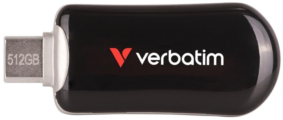 Pendrive Verbatim Plectra 512GB USB-C 3.0 Black