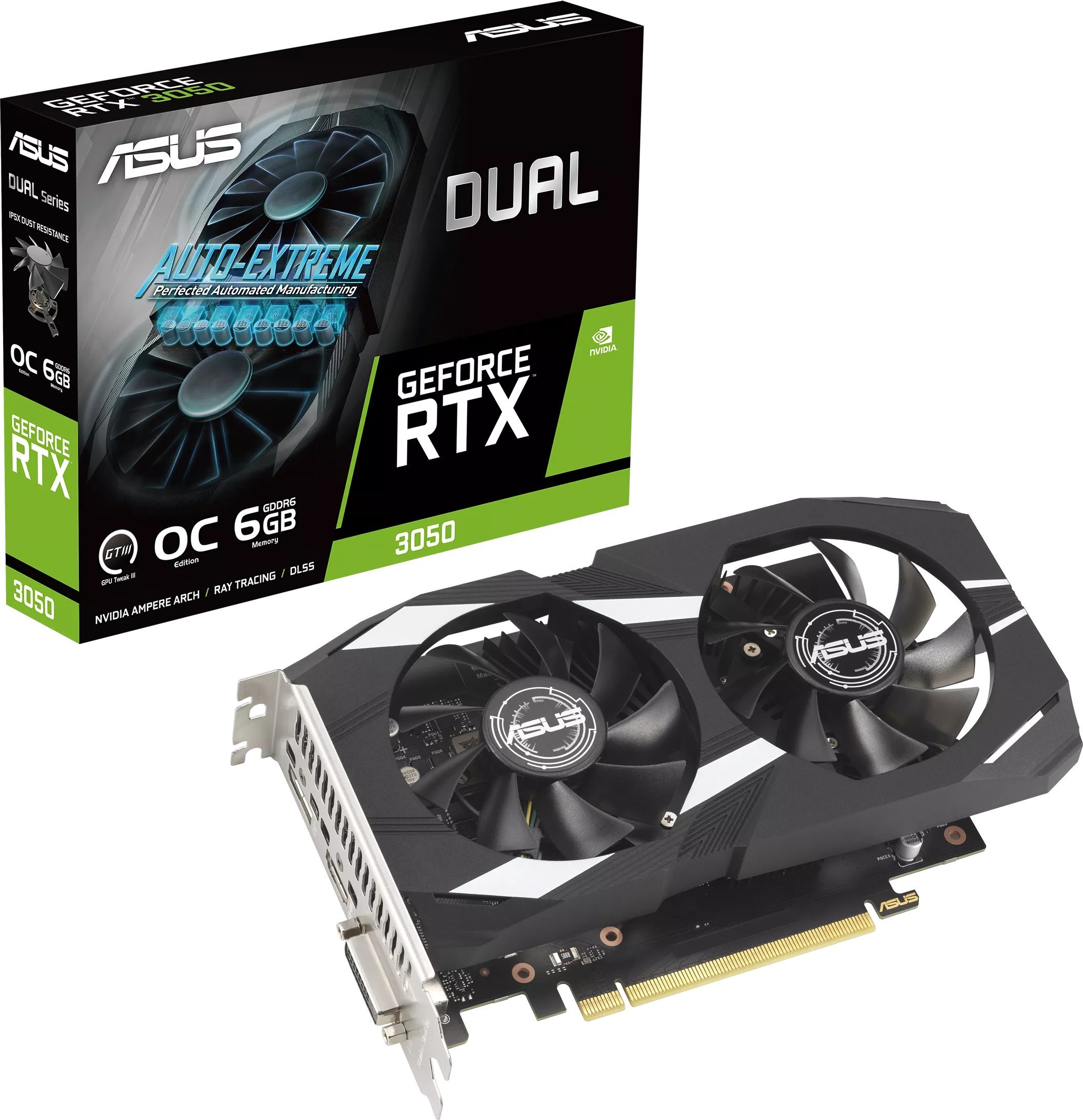 Karta graficzna Asus Dual GeForce RTX 3050 OC 6GB GDDR6 (DUAL-RTX3050-O6G)