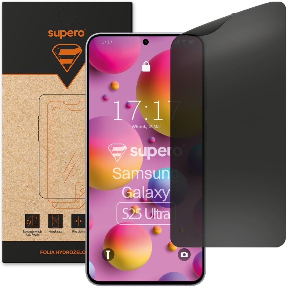 SUPERO Folia hydrożelowa do Samsung Galaxy S25 Ultra, prywatności