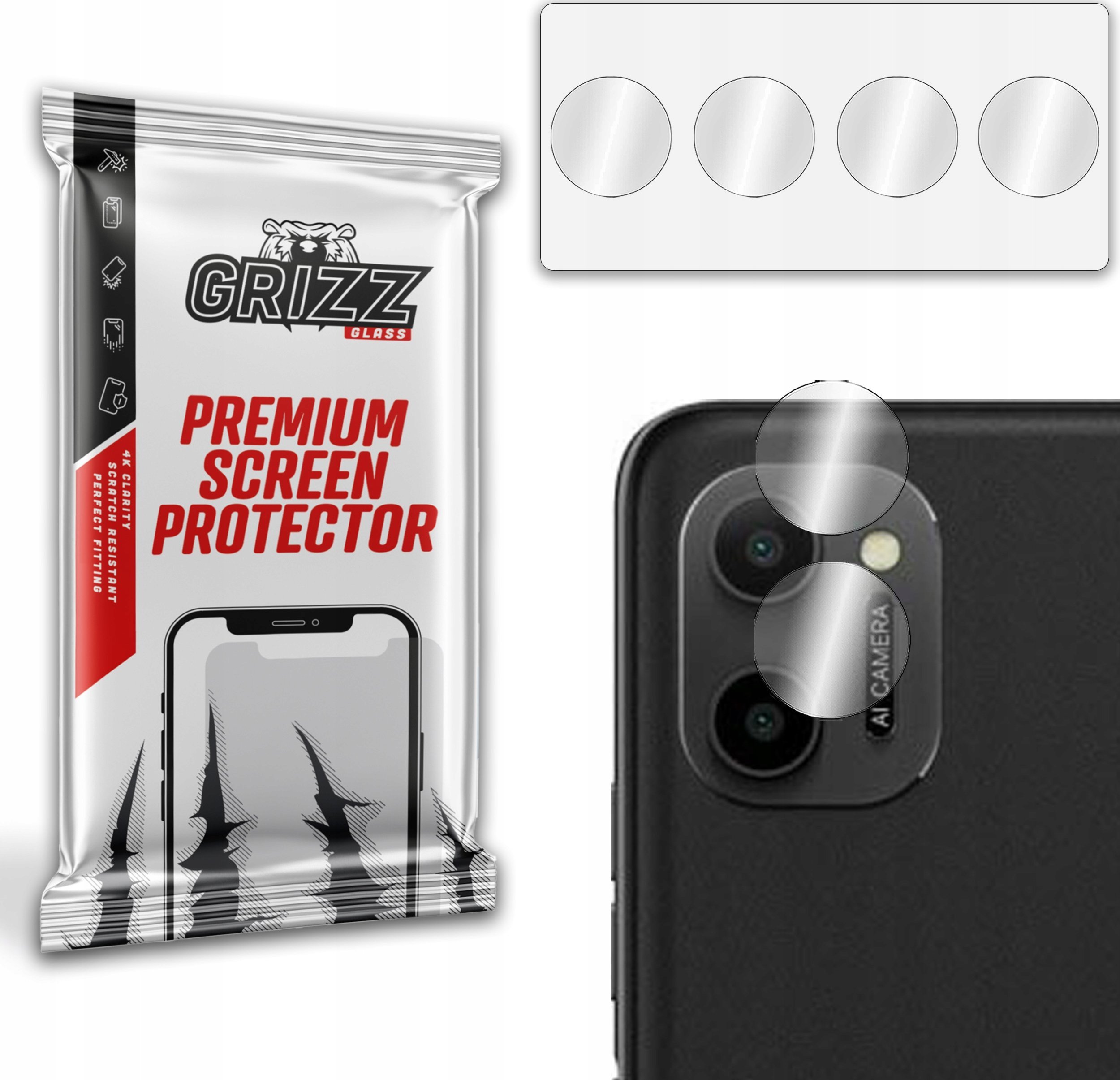GrizzGlass Szkło na aparat GrizzGlass HybridGlass Camera do HTC Wildfire E Plus