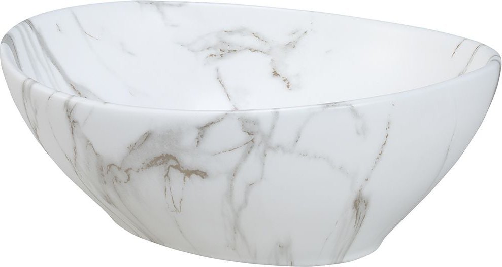 Umywalka Comad Misa nablatowa z ceramiki, Pati, 41x33x14 cm, biały