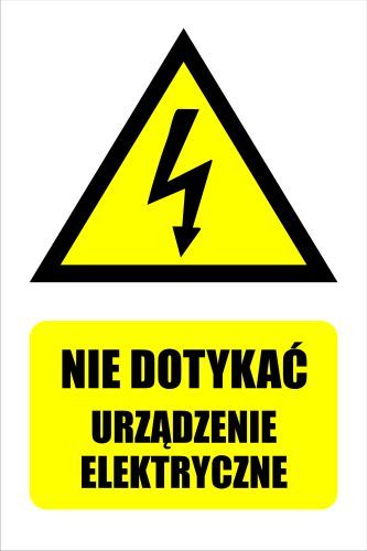 ANRO Tabliczka ostrzegawcza Nie dotykać urządzenie elektryczne 148 x 210mm (1EOA/Q4/F)