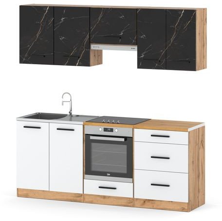 Kuchnia Mała Nowoczesna Pojemna Z Blatem 2.0m Wotan San Sebastian Biały Mat