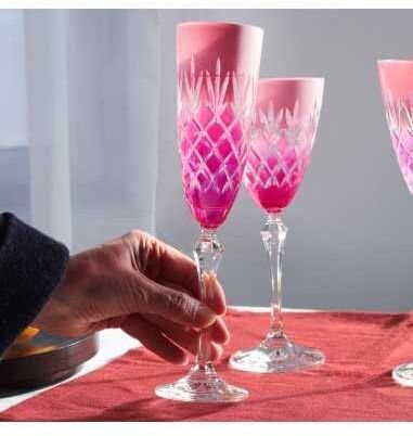 Crystal Julia Kieliszki do szampana prosecco 200 ml 6 sztuk dwukolorowy