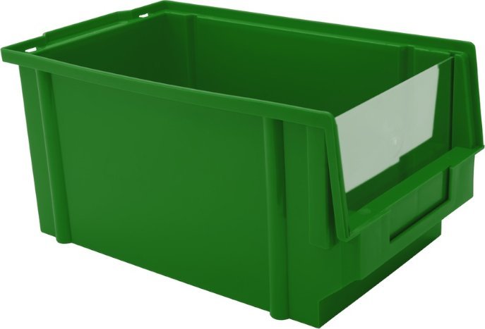 ECOabc Pojemnik plastikowy, warsztatowy, kuweta z recyklingu, Wym: 298x179x149mm (kolor zielony)