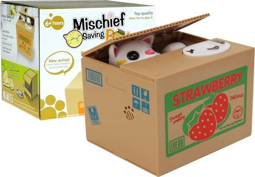 Lean Sport Skarbonka Kot Nauka Oszczędzania Pomarańcza