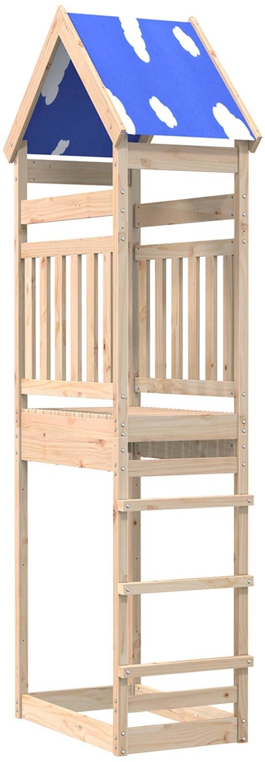 vidaXL Wieża do zabawy Brązowy 52,5 x 85 x 265 cm Lekkie drewno sosnowe