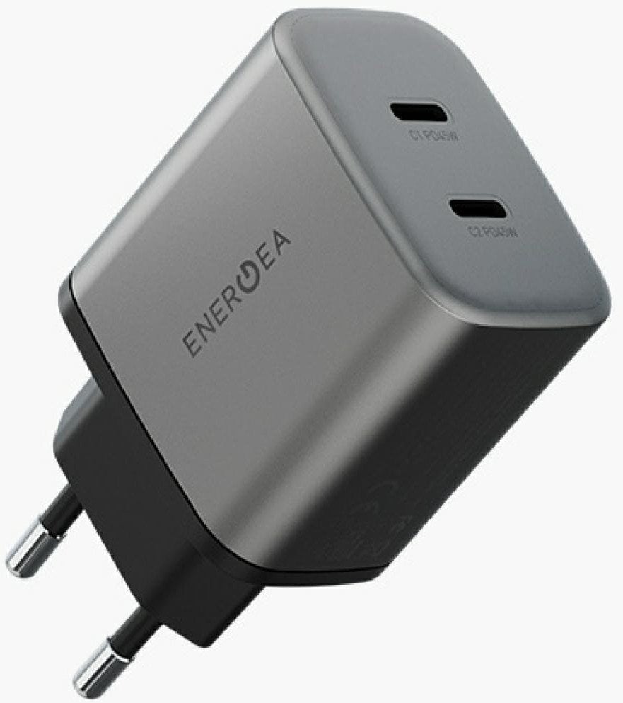 Ładowarka sieciowa Energea Ampcharge GaN45 2xUSB-C PD/PPS/QC3.0 45W szary