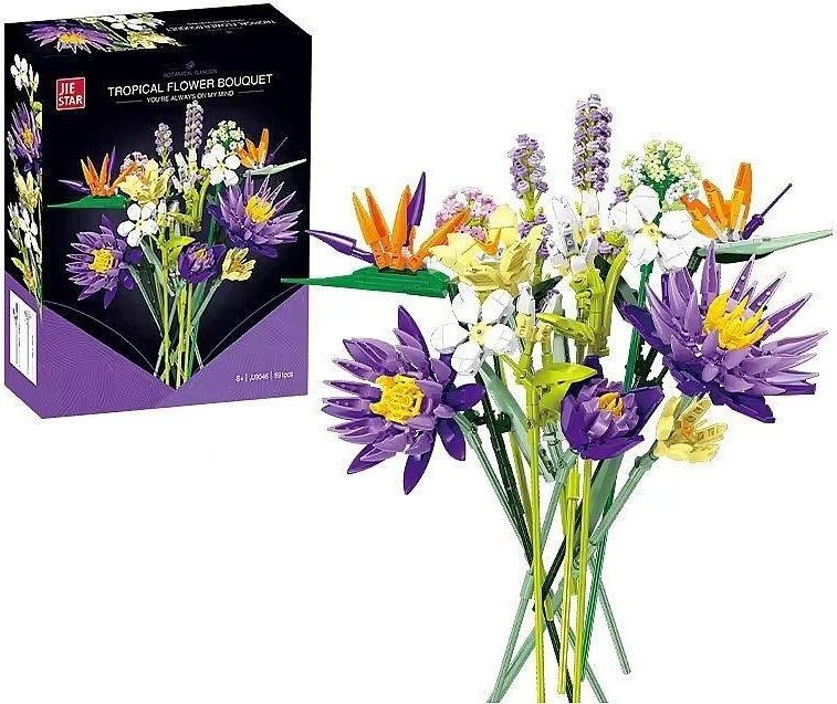 Klocki - bukiet kwiatów