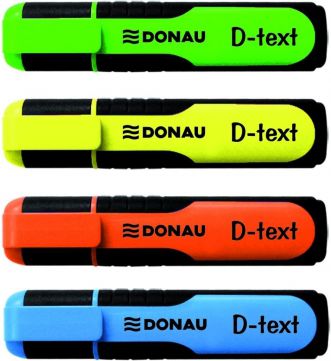 Donau Zakreślacz, textmarker kpl. 4 szt. w etui (14K122X)
