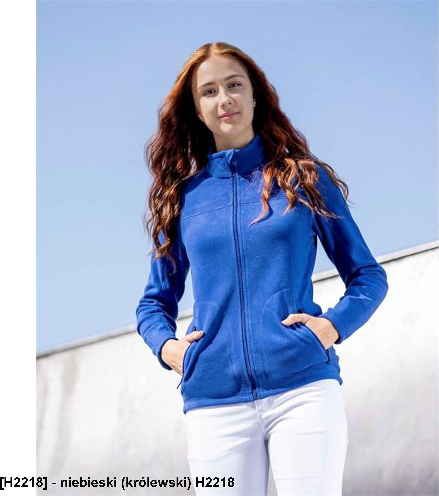 Ardon ARDON JOFLEX - Damska bluza polarowa stójka 2 kieszenie ozdobne płaskie ozdobne 100% poliester fleece, 280 g/m2 - niebieski (królewski) H2218 XS