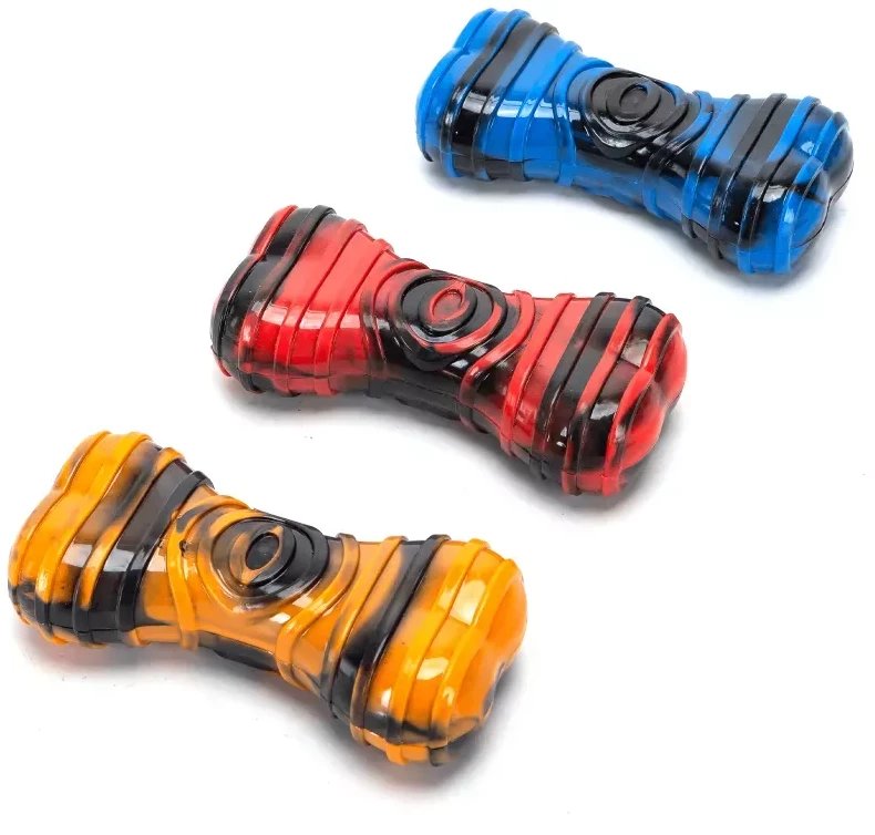 Kolorowa kość 14.7x7x4cm dla psa zabawka gryzak dla psa z dźwiękiem