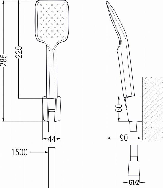 Zestaw prysznicowy Mexen Mexen R-62 zestaw prysznicowy punktowy, złoty - 785625052-50