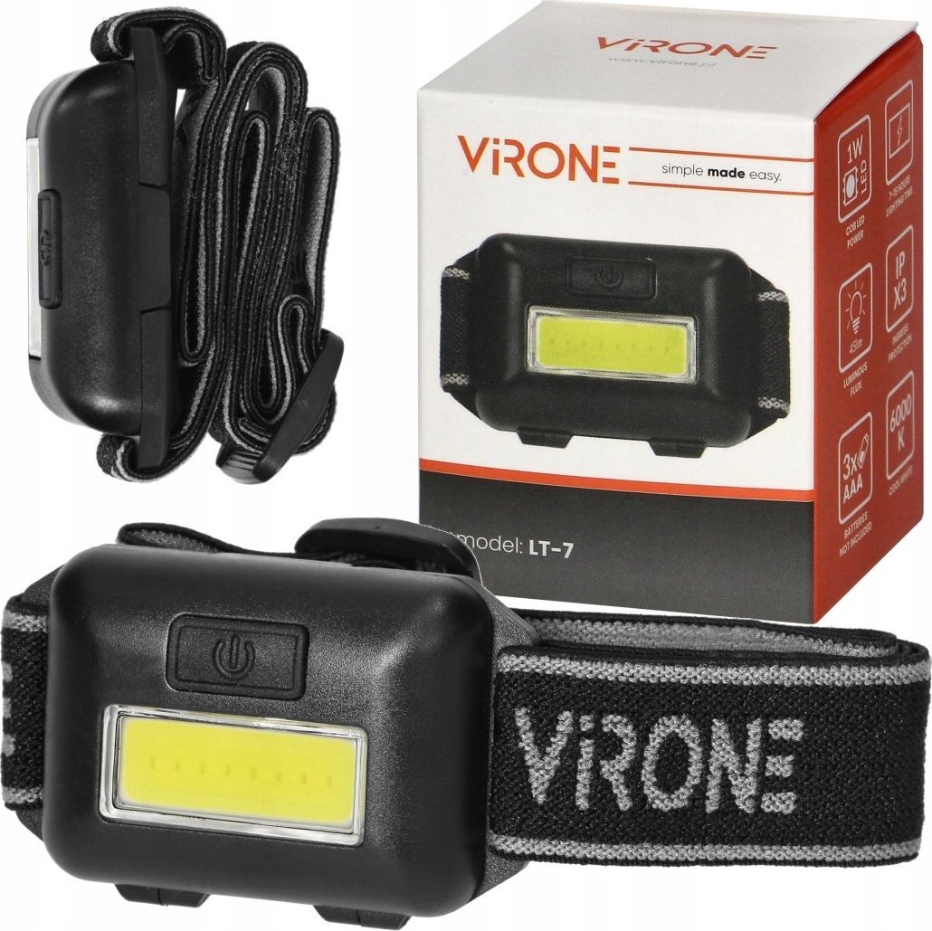 Latarka Virone Latarka czołowa Virone LT-7 LED IPX3 45 lm 4 tryby