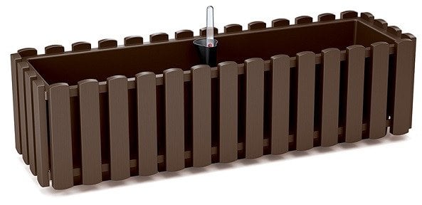 Prosperplast Skrzynka balkonowa Boardee Fencycase DDEF600 brązowa