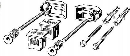 Prevista Dry Zestaw mocujący uniwersalny 776619