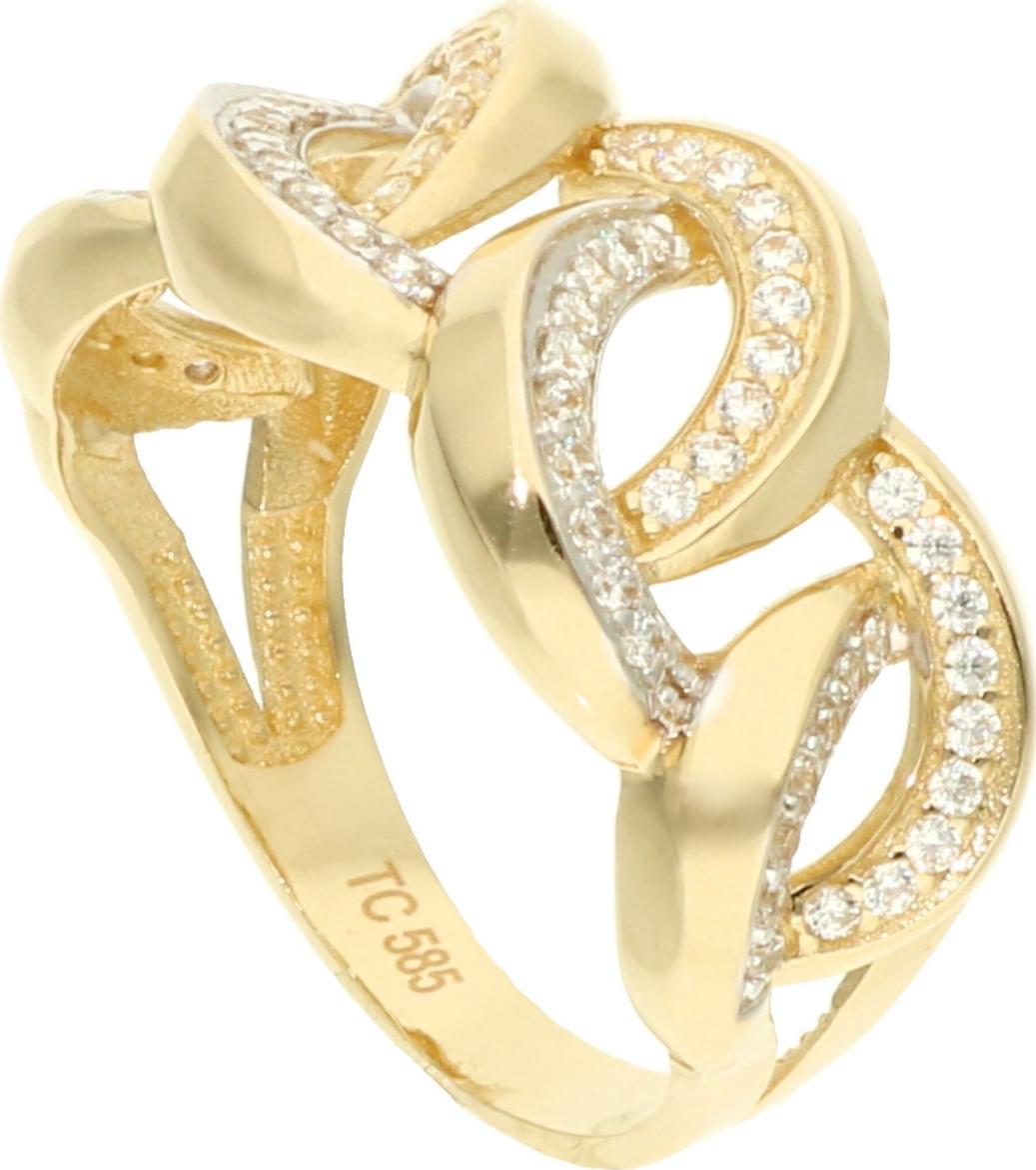 Rosanto Złoty pierścionek z cyrkoniami roz. 18 585 14k