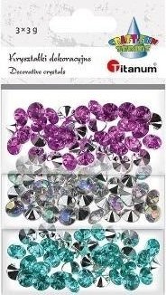 Kryształki dekoracyjne cyrkonie 3 kolory
