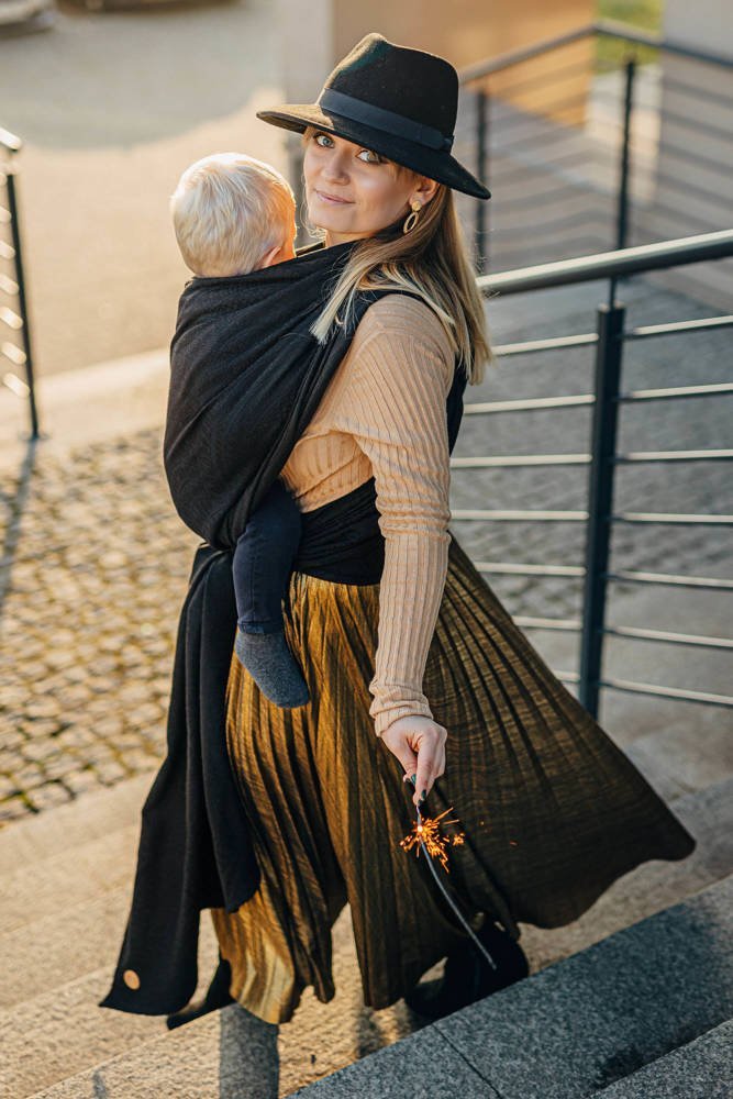 LennyLamb Chust tkana LennyLamb - Pawi Ogon - Pitch Black 5 (4.2 m.)