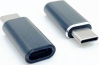 Adapter USB MaxLife Lightning - USB-C Szary (8_2273672)