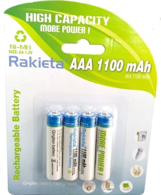 Rakieta Rechargeable Batteries AAA / 4pcs. / 1100mAh
