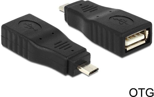 Adapter USB Delock microUSB - USB Czarny (65549)