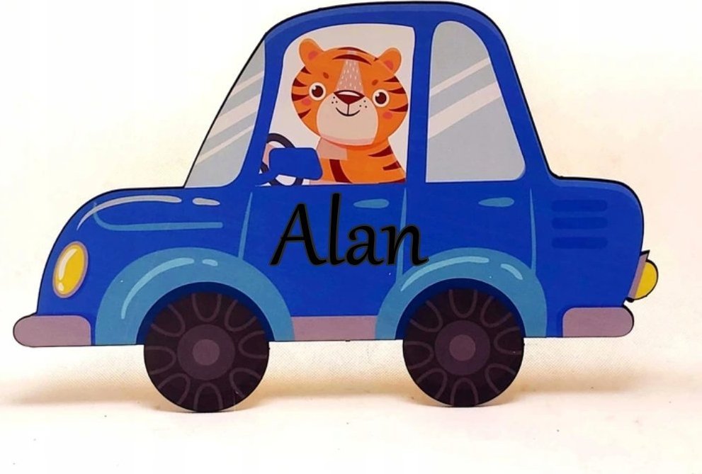 naSciane Lampka nocna LED z imieniem auto samochód cars tyg