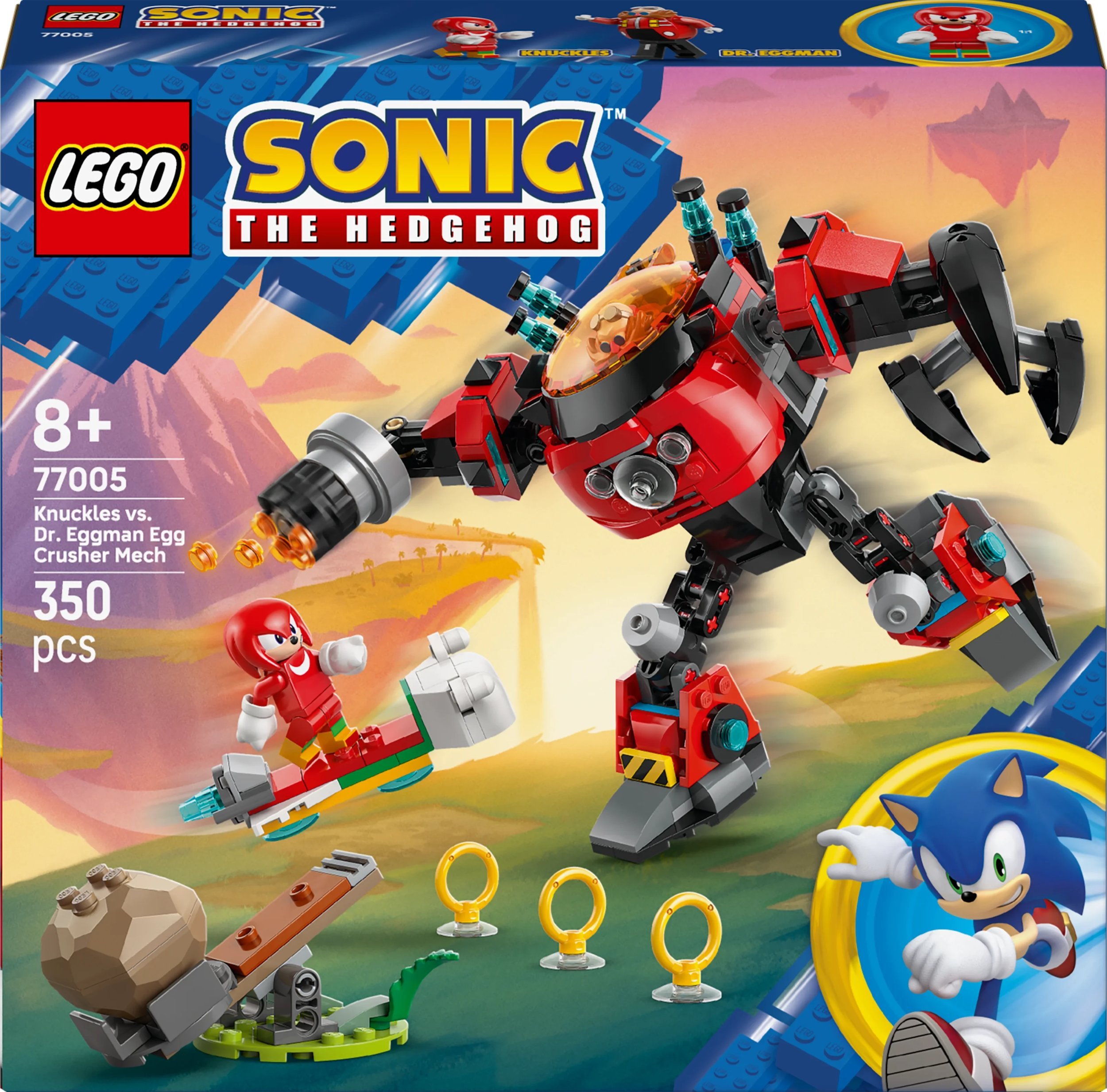 LEGO Sonic the Hedgehog Knuckles kontra Dr. Eggman w mechu Egg Crusher (77005)
