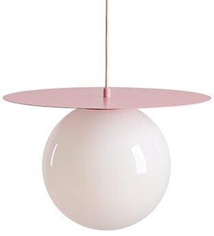 Sypialniana lampa zwisająca Loop 1125G18_L Aldex kulista różowa