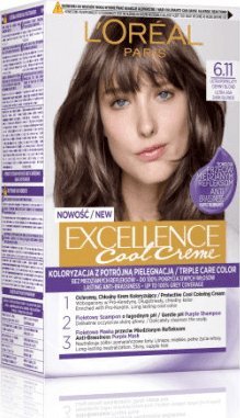 L'OREAL Excellence Cool Creme farba do włosów 6.11 Ultrapopielaty Ciemny Blond