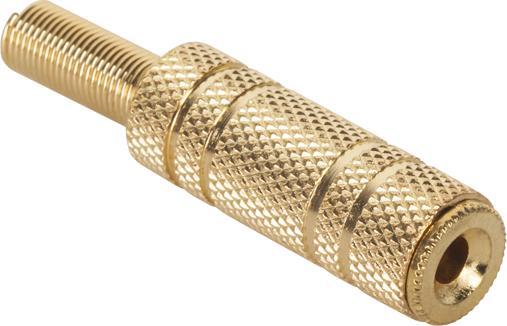 Gniazdo Jack 3.5mm st. kabel gold